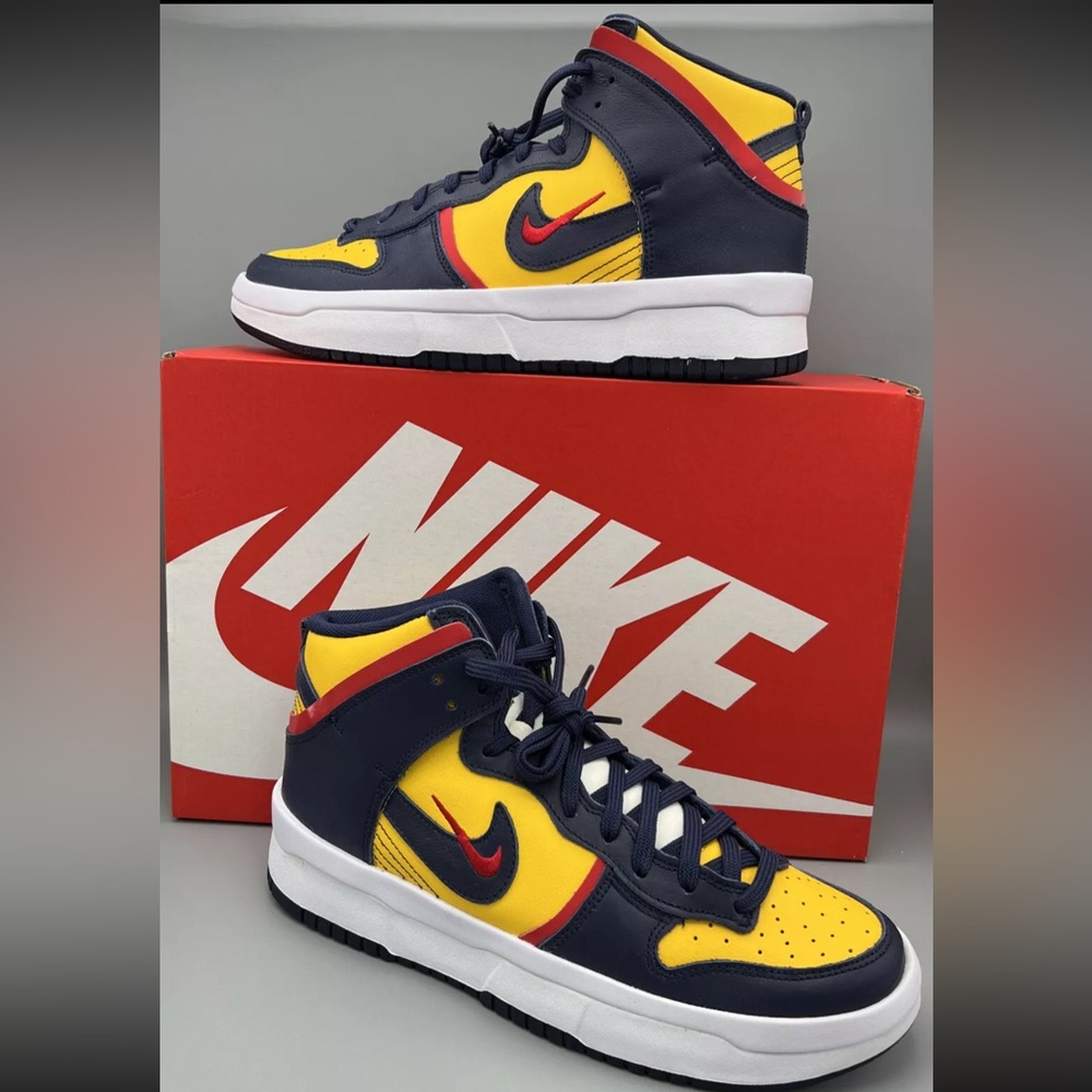 Nike Dunk High Rebel 'Michigan' Blue Sneaker, Size 10.5 W/ BoxDH3718-701 Women’s